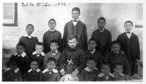 Residential school students in 1896