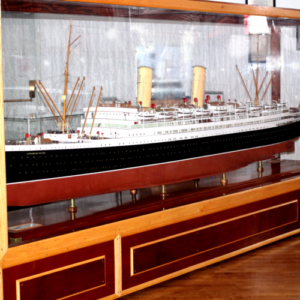 A ship's model in a glass case