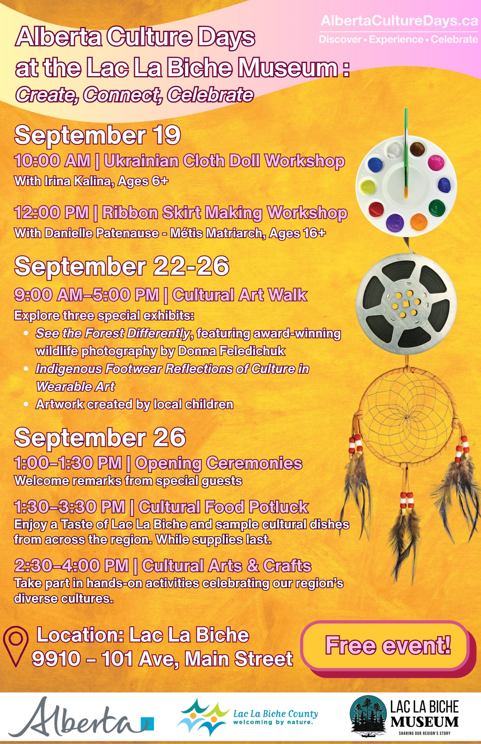 Alberta Culture Days at the Lac La Biche Museum, September 19–26, 2026